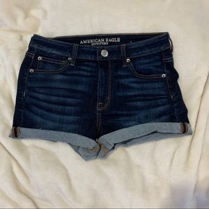 AMERICAN EAGLE Sz 10 Hi-Rise Jean Shortie Short